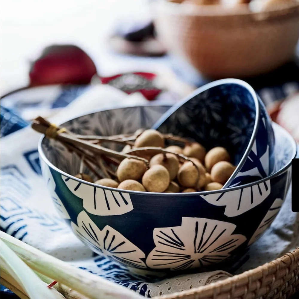 Crate & Barrel Floral Bowl